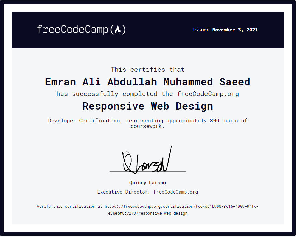 Responsive Web Cirtificate
